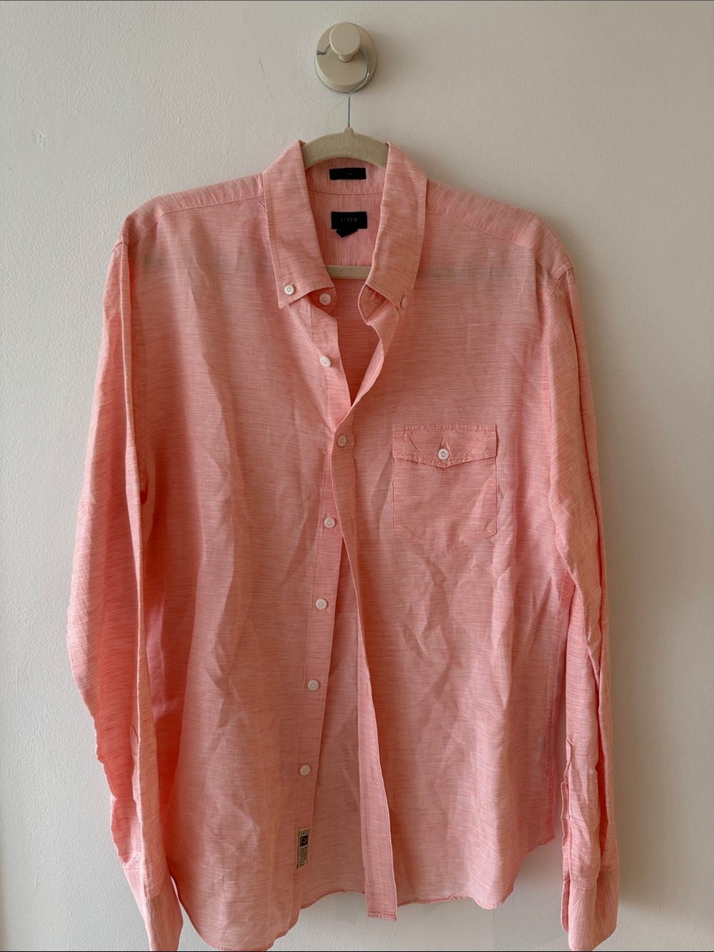 J. Crew Coral Button-Down Long Sleeve Shirt